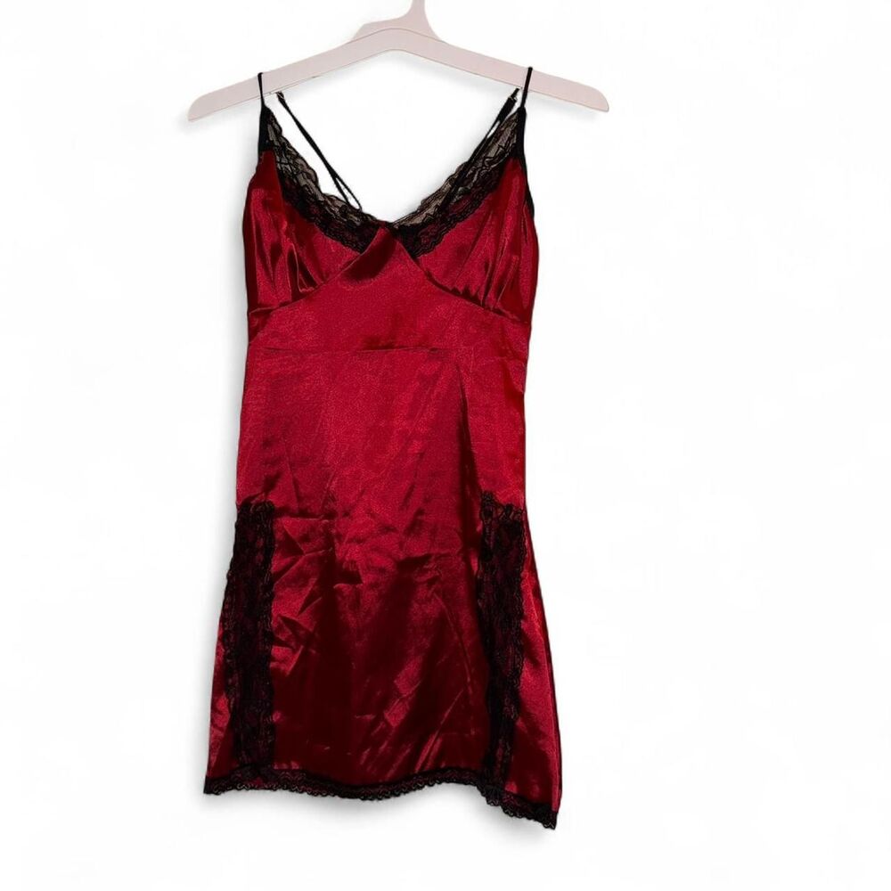 Red satin slip dresss Lingerie